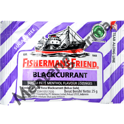 Fisherman's Friend Blackcurrant Sugar Free - Permen Pelega Tenggorokan - Menteng Farma