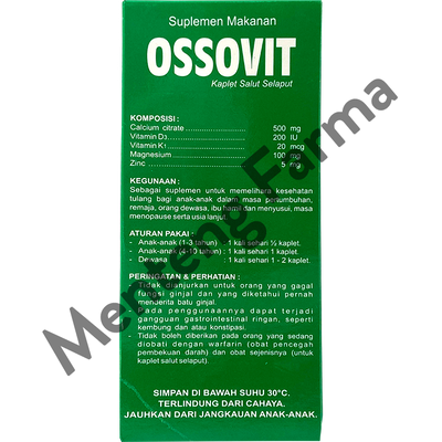 Ossovit 6 Kaplet - Suplemen Kesehatan Tulang - Menteng Farma