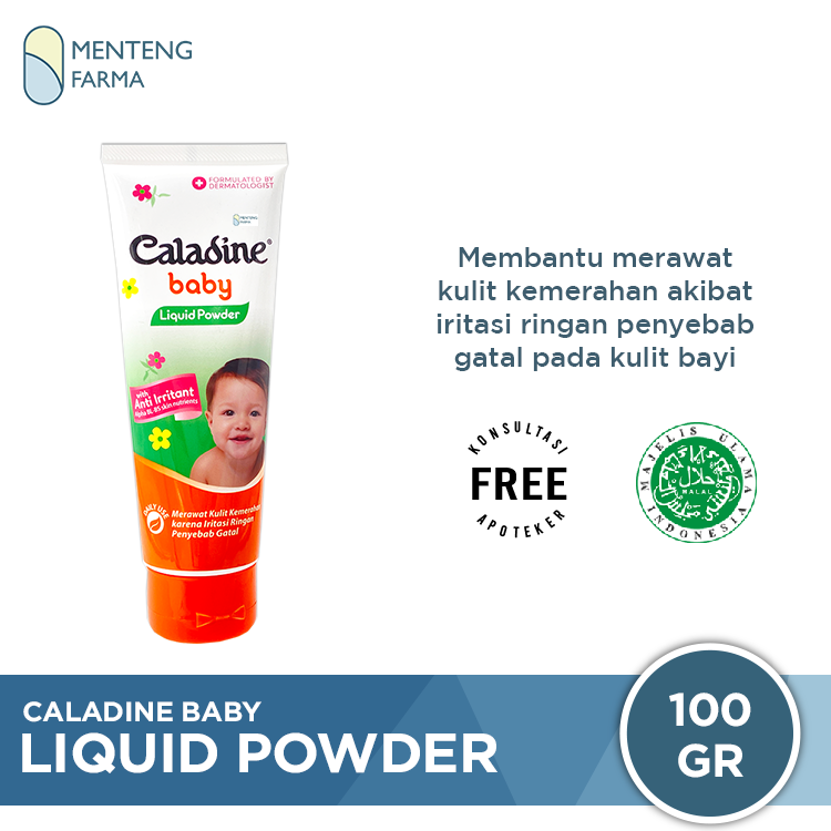 Caladine Baby Liquid Powder 100 Gr - Bedak Cair Bayi Anti Iritasi - Menteng Farma