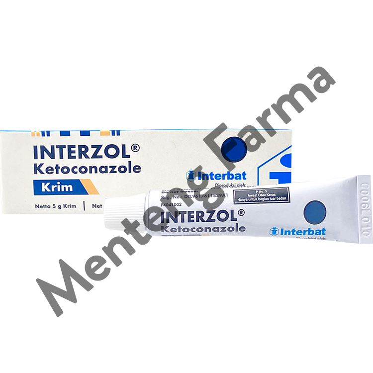 Interzol 2% Cream 5 g - Krim Gatal Jamur - Menteng Farma