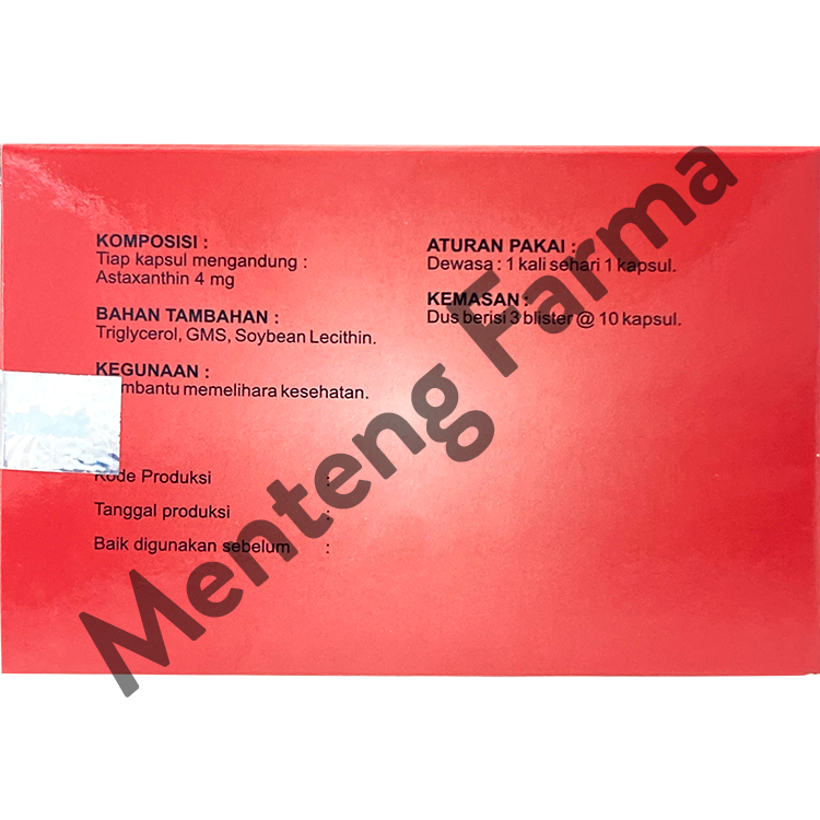 Interxanthin 4 mg 10 Kapsul - Antioksidan Untuk Daya Tahan Tubuh - Menteng Farma