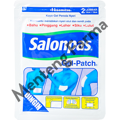 Salonpas Gel Patch 2 lembar - Koyo Elastis Pereda Nyeri Otot dan Sendi - Menteng Farma