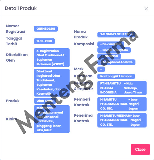 Salonpas Gel Patch 2 lembar - Koyo Elastis Pereda Nyeri Otot dan Sendi - Menteng Farma