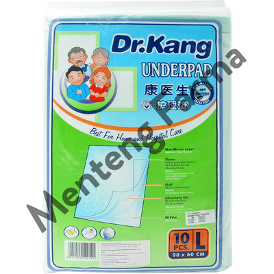 Dr. Kang Underpad Size L - Isi 10 pcs - Alas Ompol Sekali Pakai - Menteng Farma