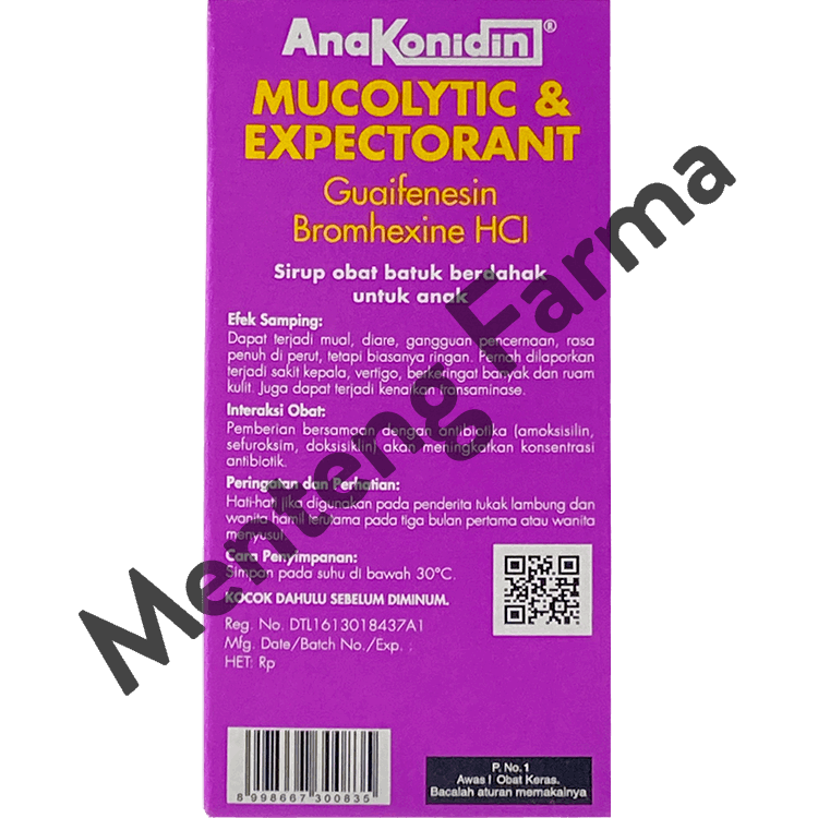 Anakonidin Mucolytic & Expectorant 30 mL - Obat Batuk Berdahak Anak