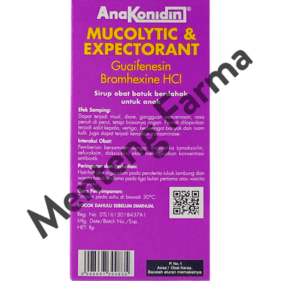 Anakonidin Mucolytic & Expectorant 30 mL - Obat Batuk Berdahak Anak