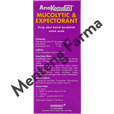 Anakonidin Mucolytic & Expectorant 30 mL - Obat Batuk Berdahak Anak
