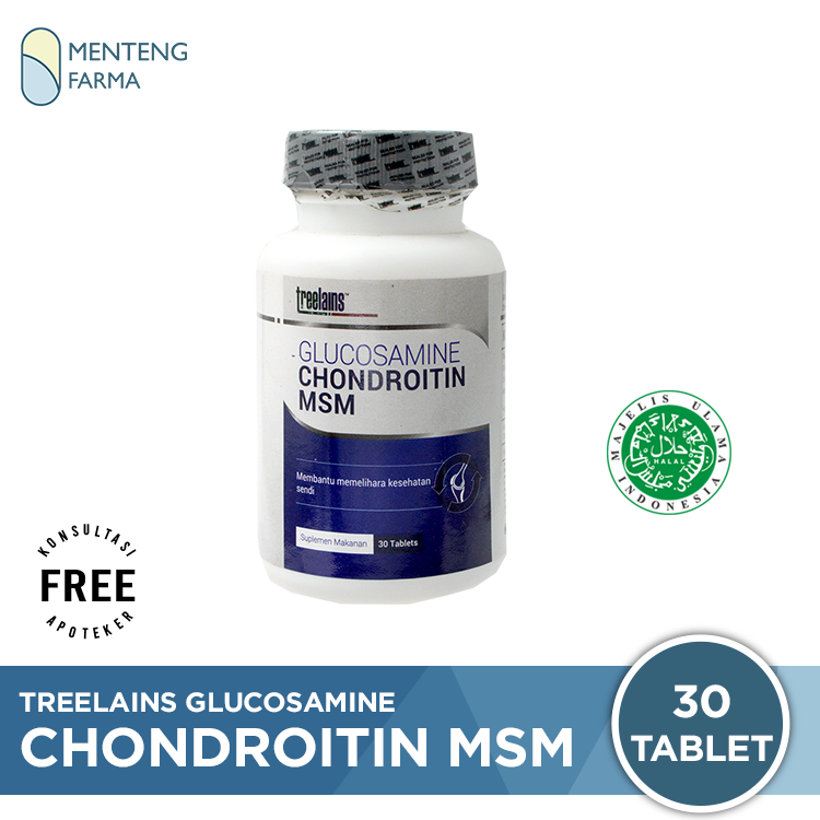 Treelains Glucosamine Chondroitin MSM 30 Tablet - Suplemen Kesehatan Sendi - Menteng Farma