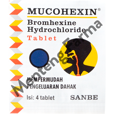 Mucohexin 8 mg 4 Tablet - Obat Pengencer Dahak - Menteng Farma