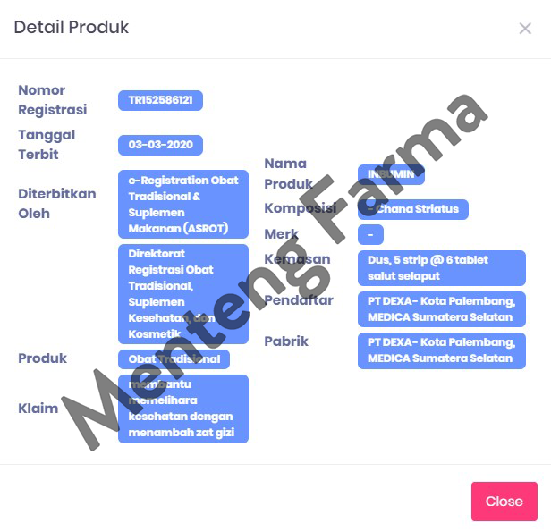 Inbumin 6 Tablet - Suplemen Kesehatan - Menteng Farma