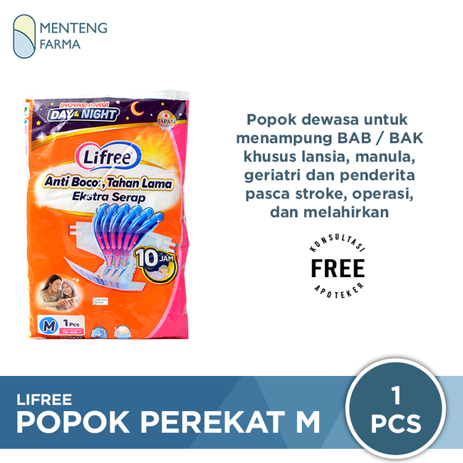 Lifree Popok Perekat M1 - Popok Perekat Dewasa Sachet - Menteng Farma