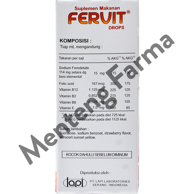 Fervit Drops 15 ml - Suplemen Pertumbuhan Anak - Menteng Farma