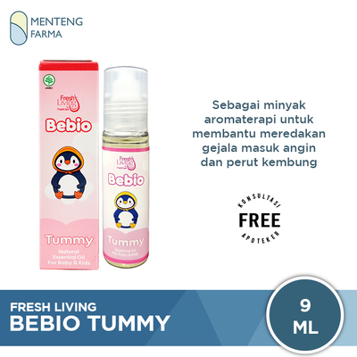 Fresh Living Bebio Tummy 9 mL - Minyak Aromaterapi Perut Kembung - Menteng Farma