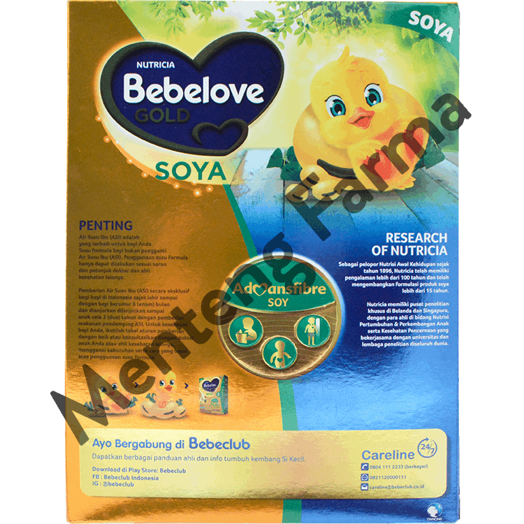 Bebelove GOLD Soya 1 (0 - 6 Bulan) Formula Bayi Bubuk 170 Gram