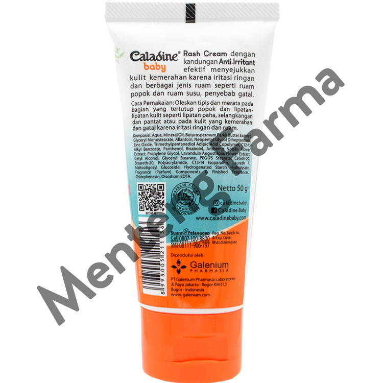 Caladine Baby Rash Cream 50 Gr - Pereda Ruam Gatal Iritasi Ringan - Menteng Farma