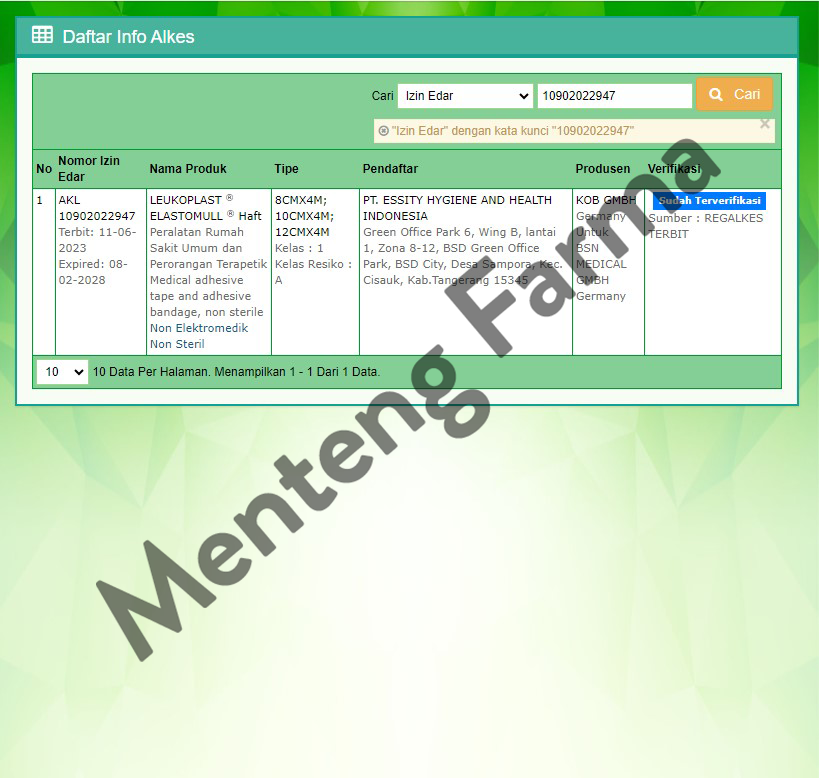 Elastomull Haft Leukoplast 8 CM x 4 M - Kasa Penutup Luka - Menteng Farma