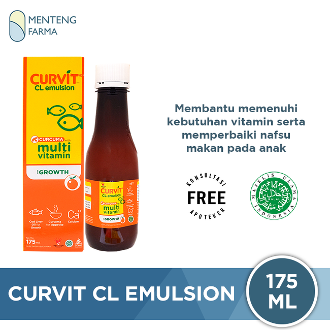 Curvit CL Emulsion 175 mL - Vitamin Penambah Nafsu Makan - Menteng Farma