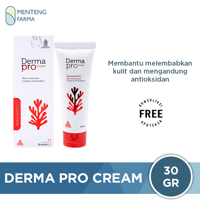 Derma Pro Cream 30 Gr - Pelembab Kulit dengan Antioksidant - Menteng Farma