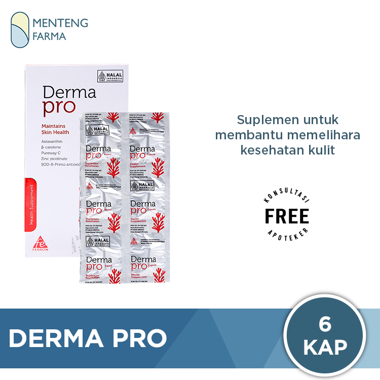 Derma Pro 6 Kapsul - Suplemen Kesehatan Kulit - Menteng Farma