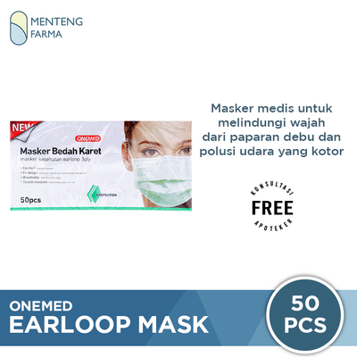 Onemed Masker Earloop 50 Pcs - Masker Medis Onemed - Menteng Farma