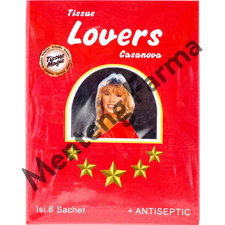 Tissue Lovers Casanova Isi 6 Sachet - Tisu Magic Antiseptik - Menteng Farma