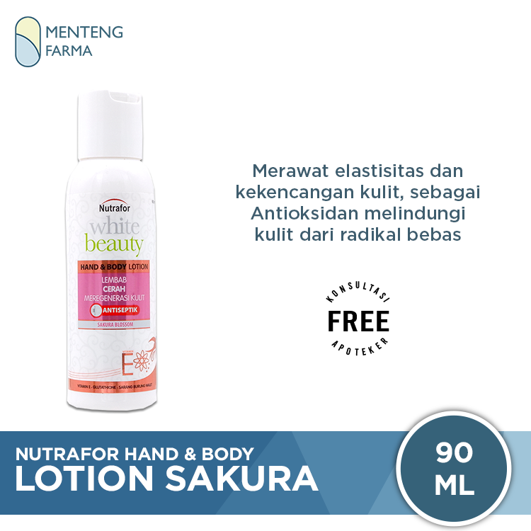 Nutrafor White Beauty Hand & Body Lotion Sakura 90 ML - Menteng Farma