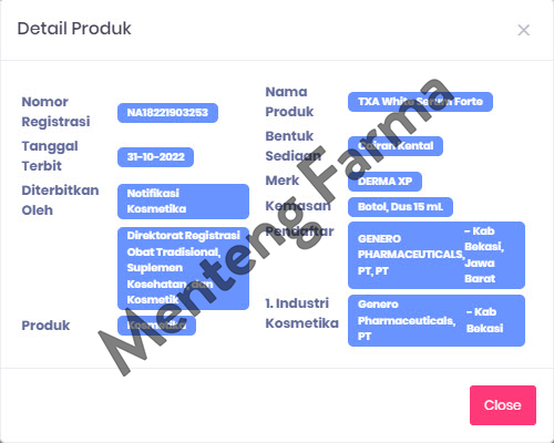 Derma XP TXA White Serum Forte 15 mL - Menteng Farma