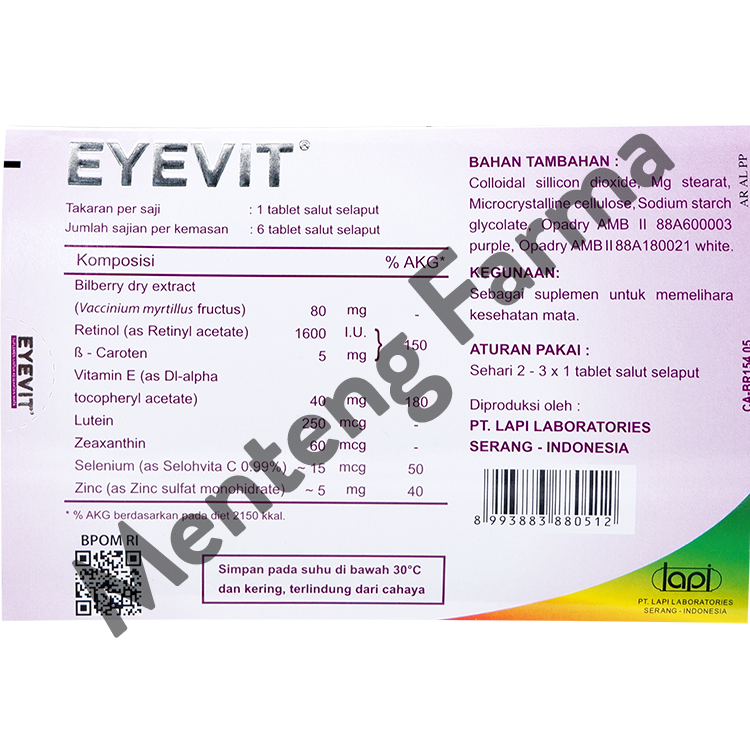 Eyevit 6 Tablet - Menteng Farma