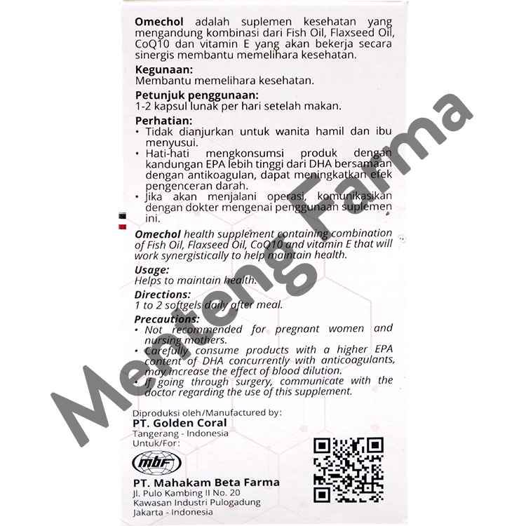 Omechol 30 Kapsul - Menteng Farma