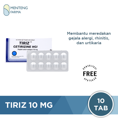 Tiriz 10 mg 10 Tablet - Menteng Farma