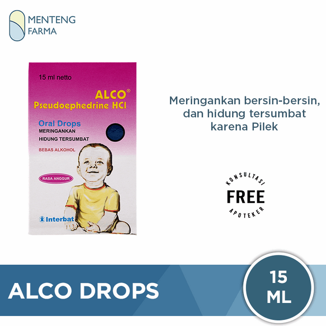 Alco Drops 15 ml - Meringankan Hidung Tersumbat pada Anak