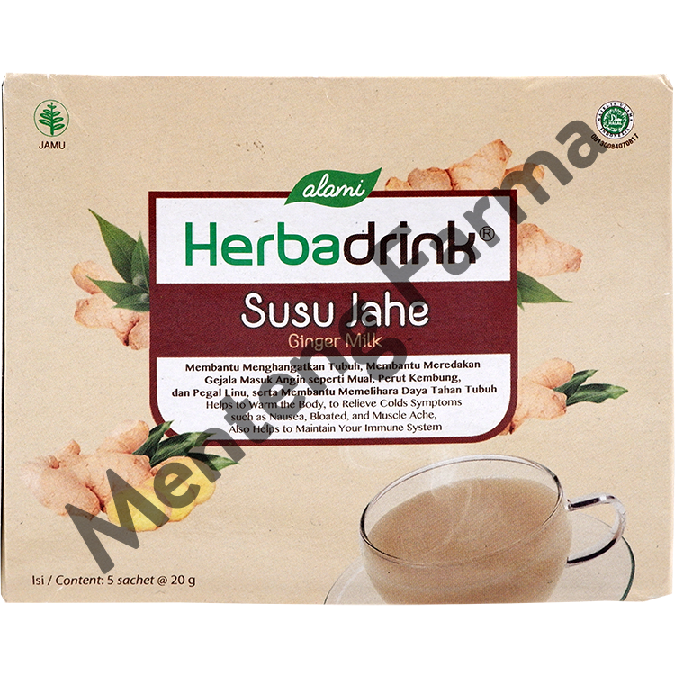 Herbadrink Susu Jahe - Minuman Serbuk Menghangatkan Badan - Menteng Farma