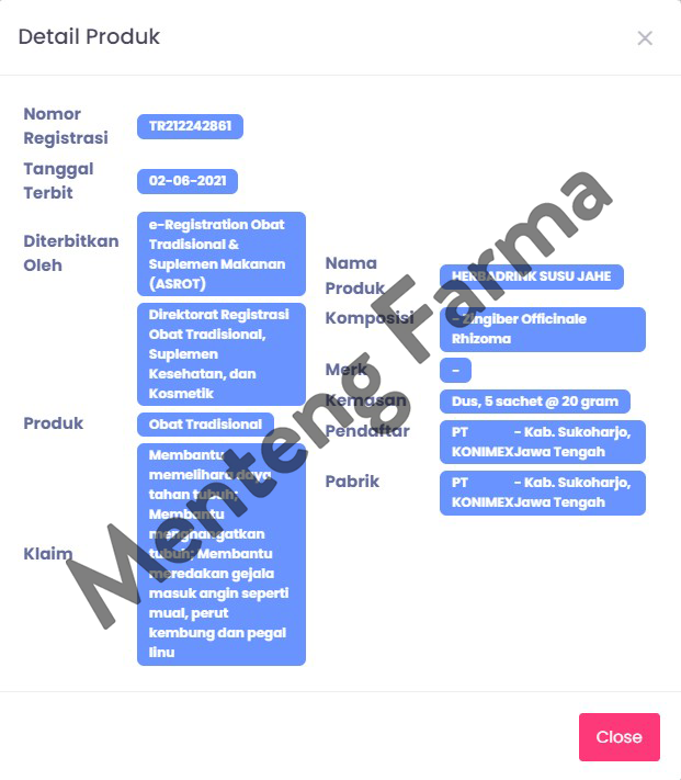 Herbadrink Susu Jahe - Minuman Serbuk Menghangatkan Badan - Menteng Farma