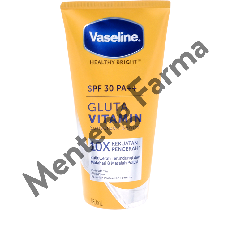 Vaseline Healthy Bright Hand Body Lotion SPF 30 Serum 180 ML - Melindungi dari Sinar UV dan Polusi - Menteng Farma