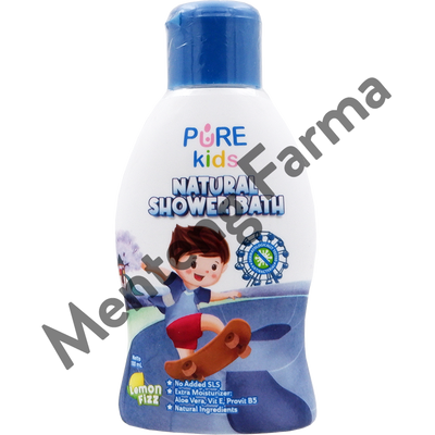 Pure Kids Natural Shower Bath Lemon Fizz 100 mL - Sabun Mandi Anak - Menteng Farma
