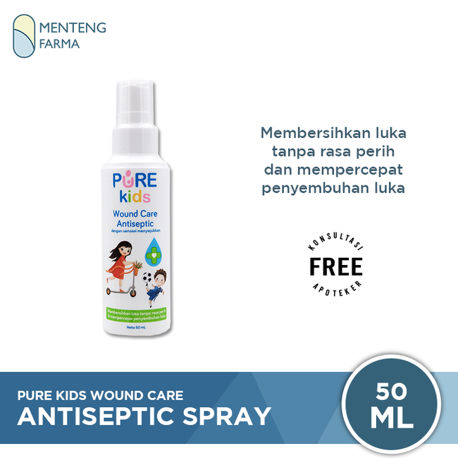 Pure Kids Wound Care Antiseptic 50 mL - Pembersih Luka Anak - Menteng Farma
