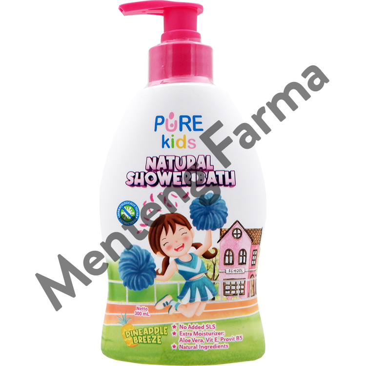 Pure Kids Natural Shower Bath Pineapple Breeze 300 mL - Sabun Mandi Anak - Menteng Farma