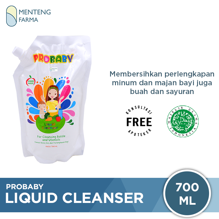 Probaby Liquid Cleanser 700 mL - Sabun Cuci Botol Bayi - Menteng Farma