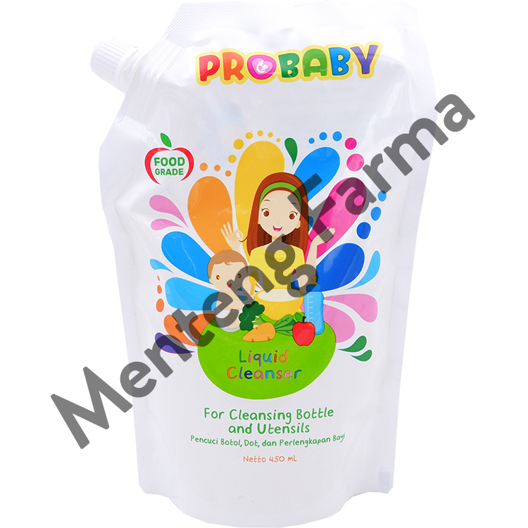 Probaby Liquid Cleanser 450 mL - Sabun Cuci Botol Bayi - Menteng Farma