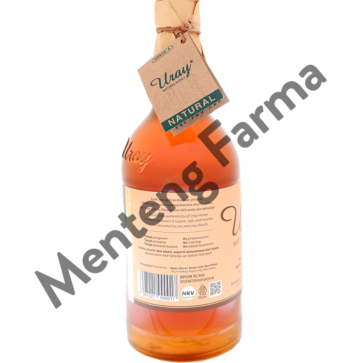 Uray Natural Honey 875 Gram - Madu Asli Lebah Liar / Madu Hutan - Menteng Farma