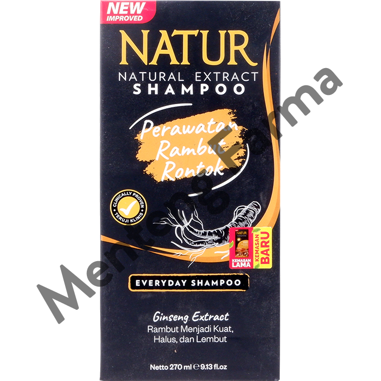 Natur Shampoo Gingseng Extract 270 ML - Perawatan Rambut Rontok - Menteng Farma