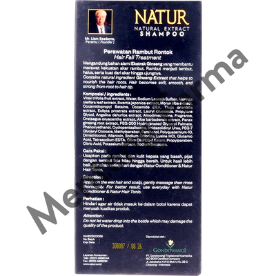 Natur Shampoo Gingseng Extract 270 ML - Perawatan Rambut Rontok - Menteng Farma