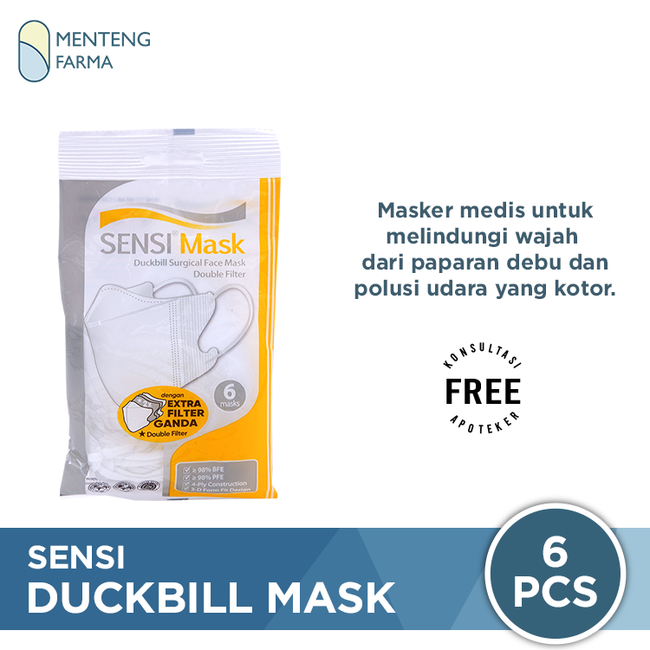 Sensi Mask Duckbill Face Mask Isi 6 Pcs - Menteng Farma