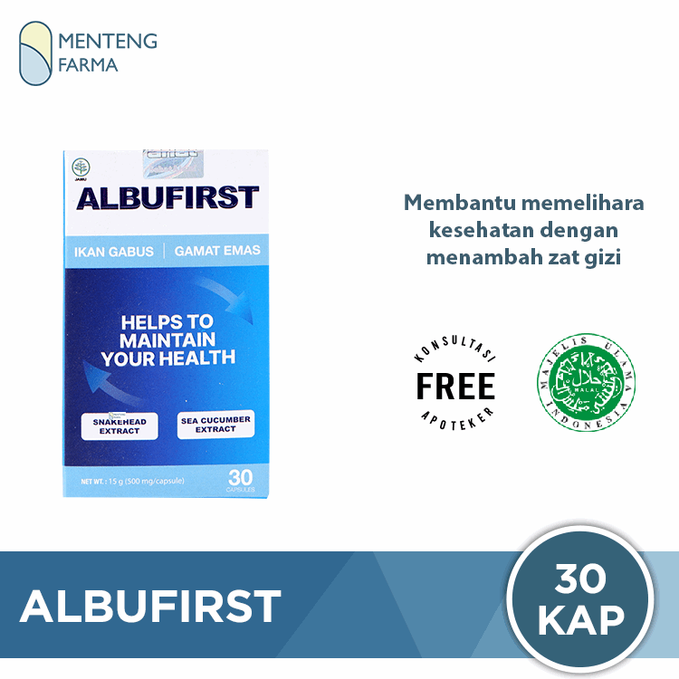 Albufirst 30 Kapsul - Suplemen Kesehatan dengan Ekstrak Ikan Gabus