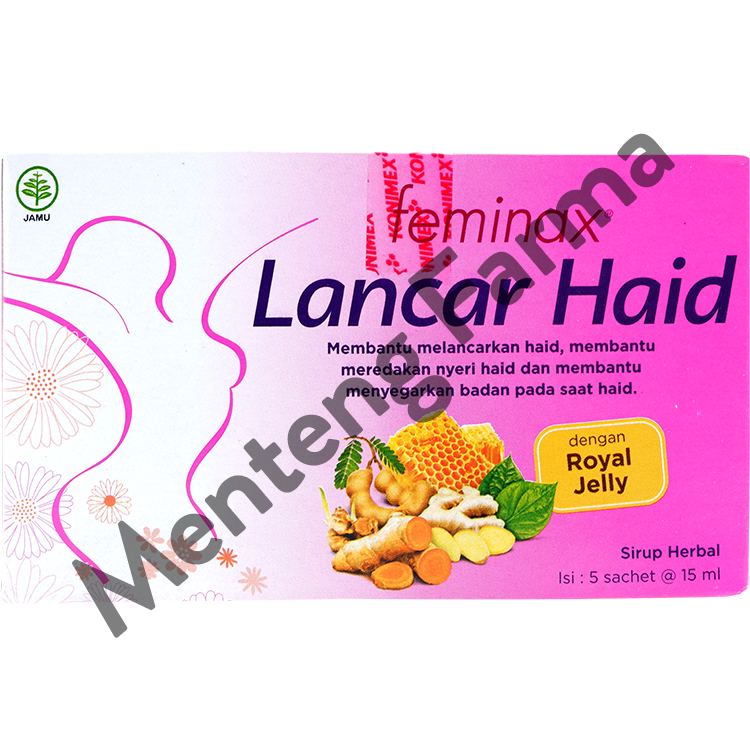 Feminax Cair Lancar Haid 5 Sachet - Meredakan Nyeri Haid - Menteng Farma