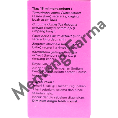 Feminax Cair Lancar Haid 5 Sachet - Meredakan Nyeri Haid - Menteng Farma