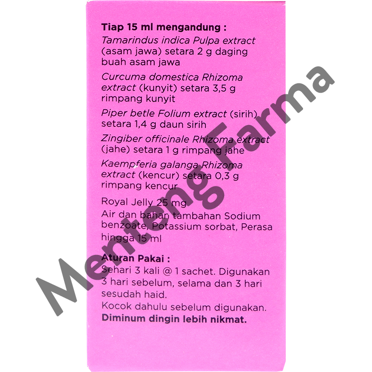 Feminax Cair Lancar Haid 5 Sachet - Meredakan Nyeri Haid - Menteng Farma