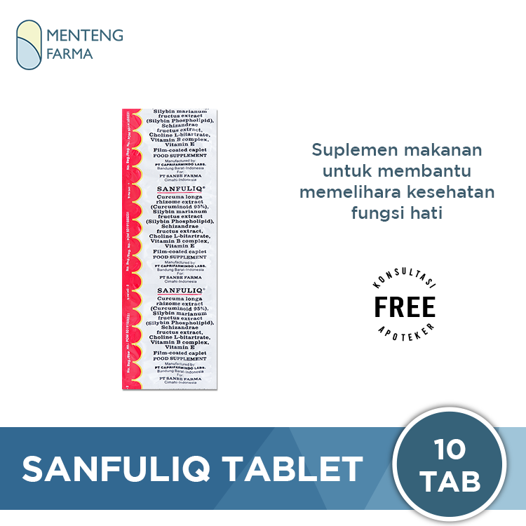 Sanfuliq 10 Kaplet - Suplemen Kesehatan Hati - Menteng Farma