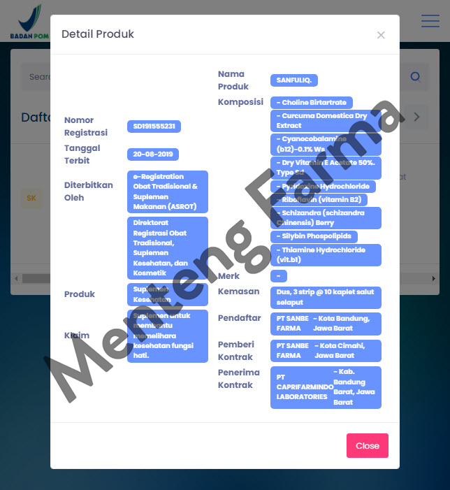 Sanfuliq 10 Kaplet - Suplemen Kesehatan Hati - Menteng Farma