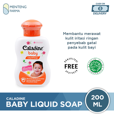 Caladine Baby Liquid Soap 200 mL - Sabun Mandi Bayi Khusus Kulit Gatal dan Iritasi - Menteng Farma